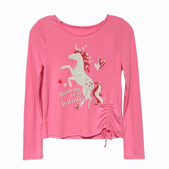 Epic Threads Unicorn Graphic Ruched Side Tie T-Shirt - Picture 1 of 7